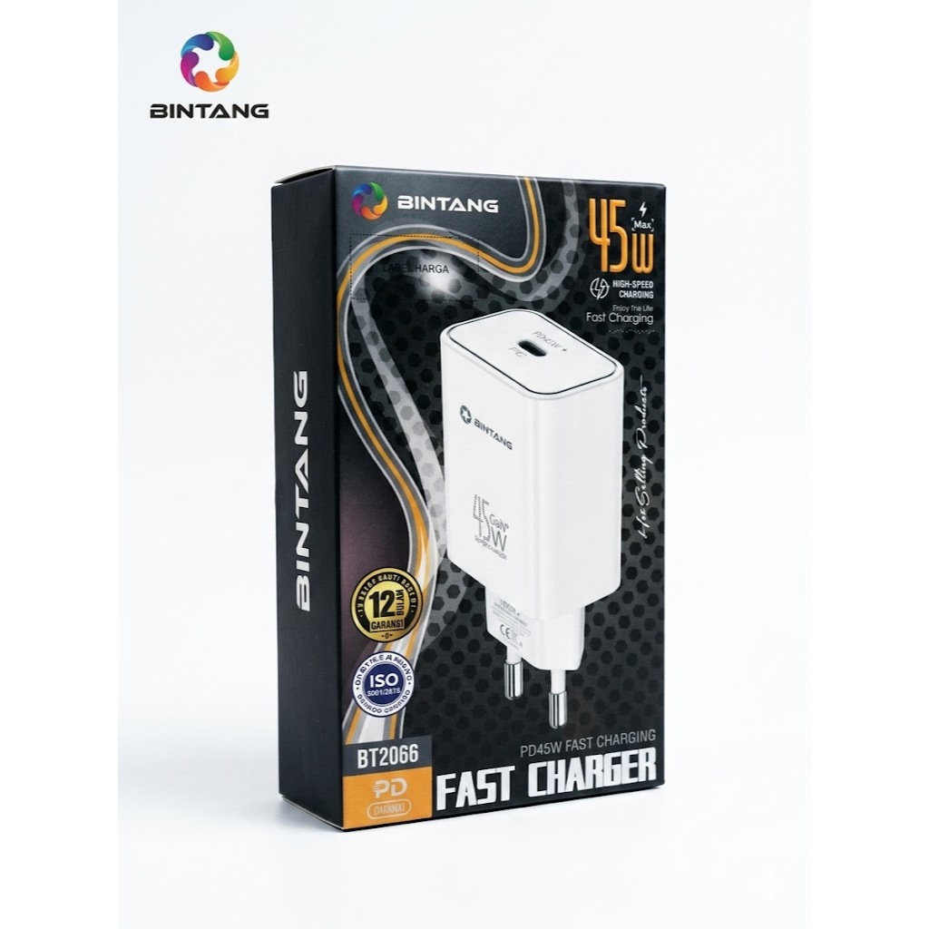 CHARGER ADAPTER SINGLE SLOT TYPE C BT 45W BT-2066