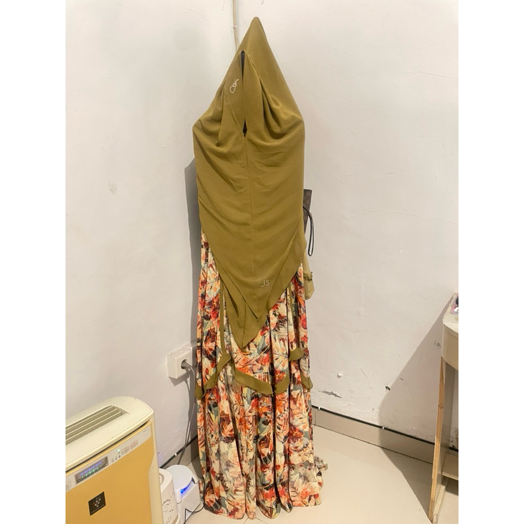 JS JAWHARA SYARI Set Gamis + Hijab