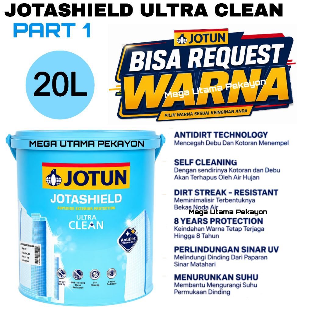 JOTUN - Jotashield Ultra Clean 20 Liter | Cat Dinding Tembok Exterior Jotun