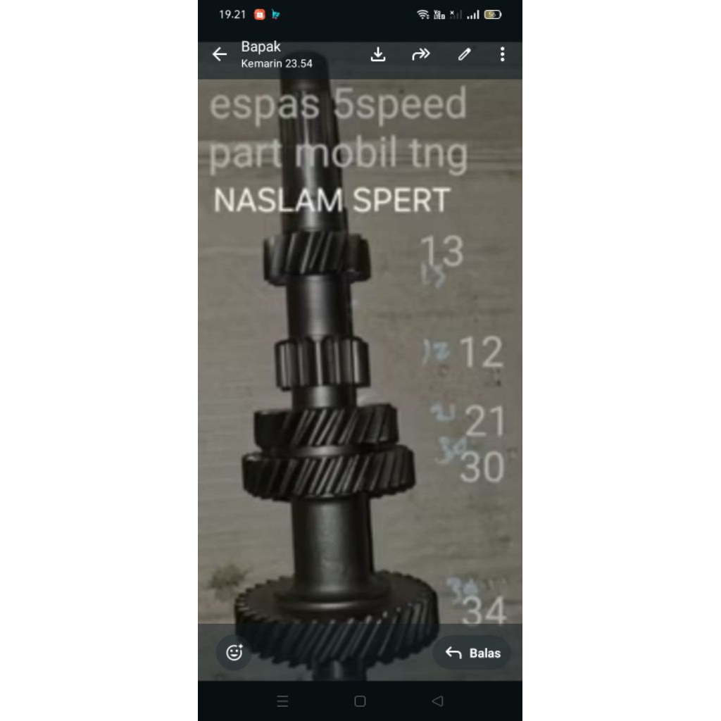 Shaft gigi mati susun mobil for Daihatsu zebra Espass 1,3 1,5 siap pakai