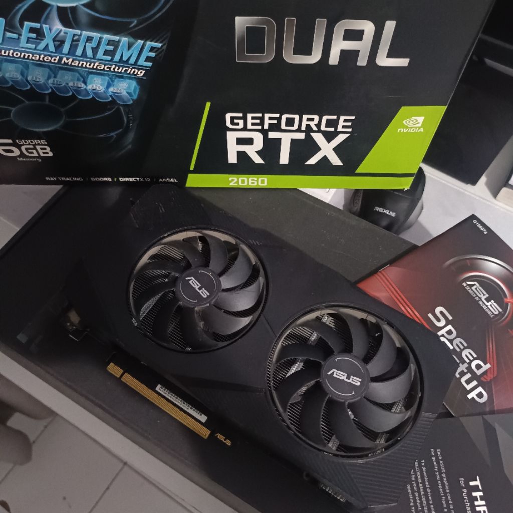 VGA RTX 2060 ASUS Dual 6GB GDDR6 Second Full Box