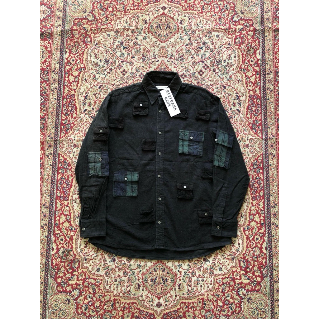Kemaja Beams Japan multipocket flannel shirt Vintage Beams Japan apprel Hi425