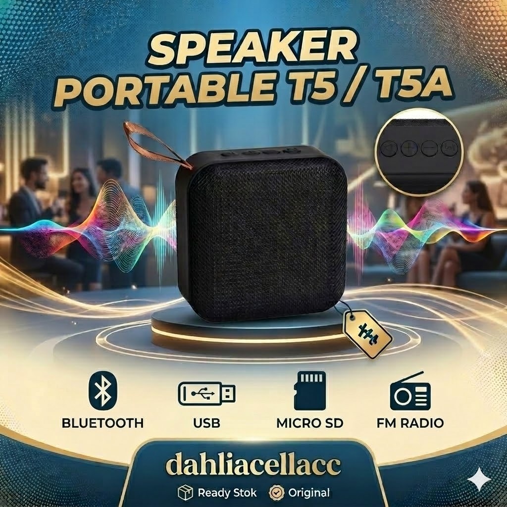 Speaker Musik Box Bluetooth T5 Kotak Termurah Full Audio T5A Subwoofer