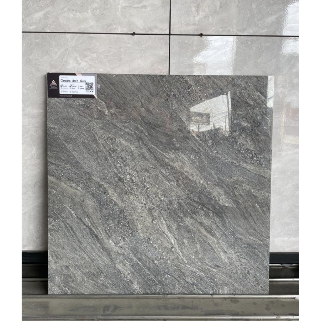 Granit Lantai 60x60 Omkara Dark Grey