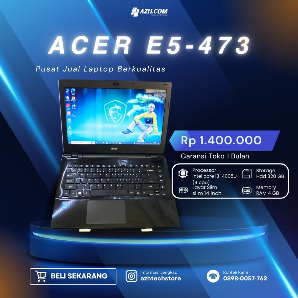 Laptop Acer Core i3 RAM 4 GB – Kondisi Normal Siap Pakai