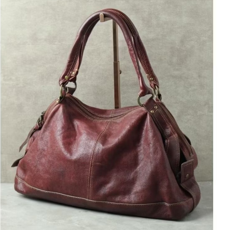 ALS-251 MS Martin Sitbon Tas Kulit Asli Shoulder Bag Maroon