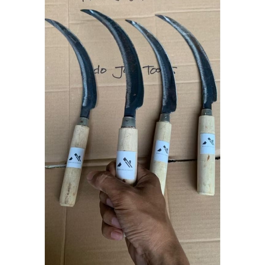 Arit padi gerigi sedang 35cm / pisau rumput panen padi