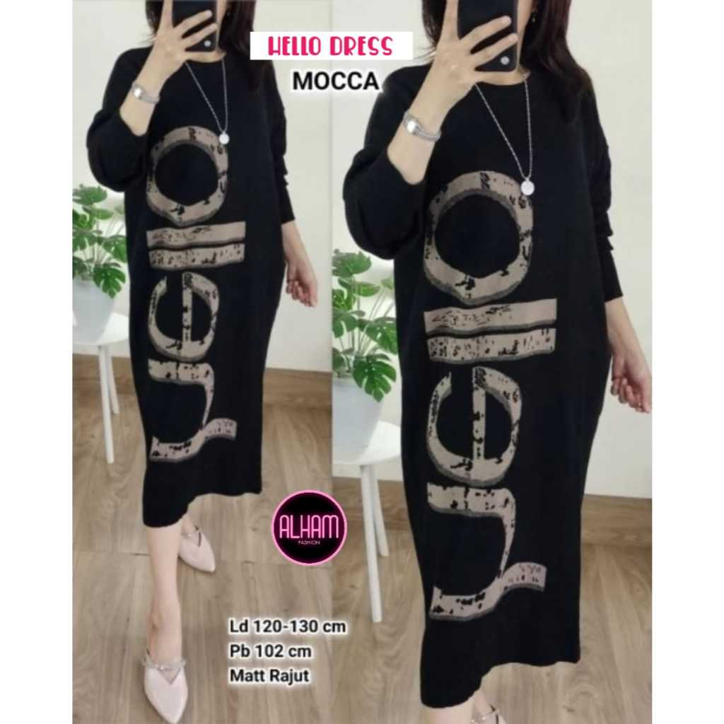 Midi dress rajut jumbo hello