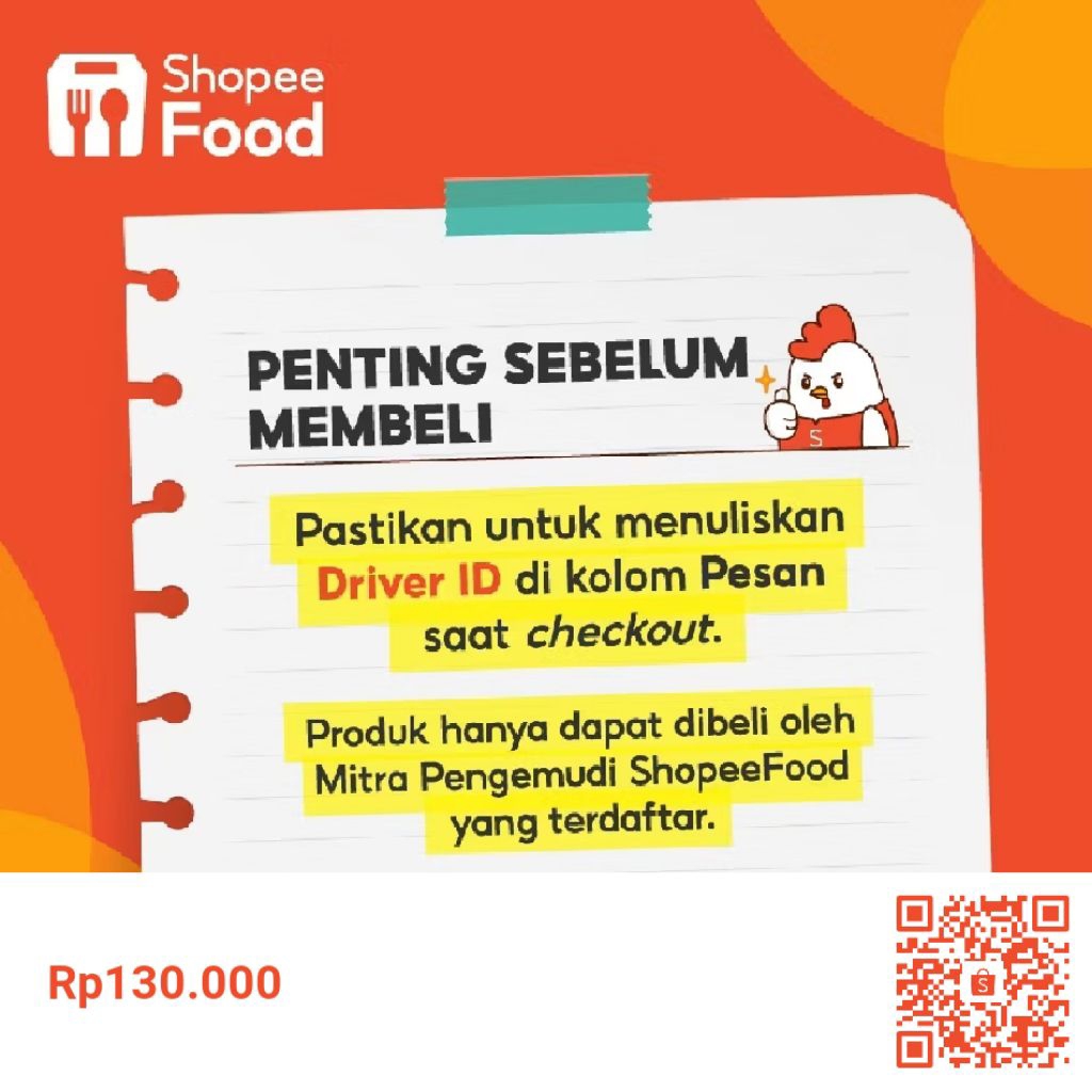Atribut Jaket Shopeefood Super Lite - Nyaman Dipakai, Ringan, Desain Elegan
