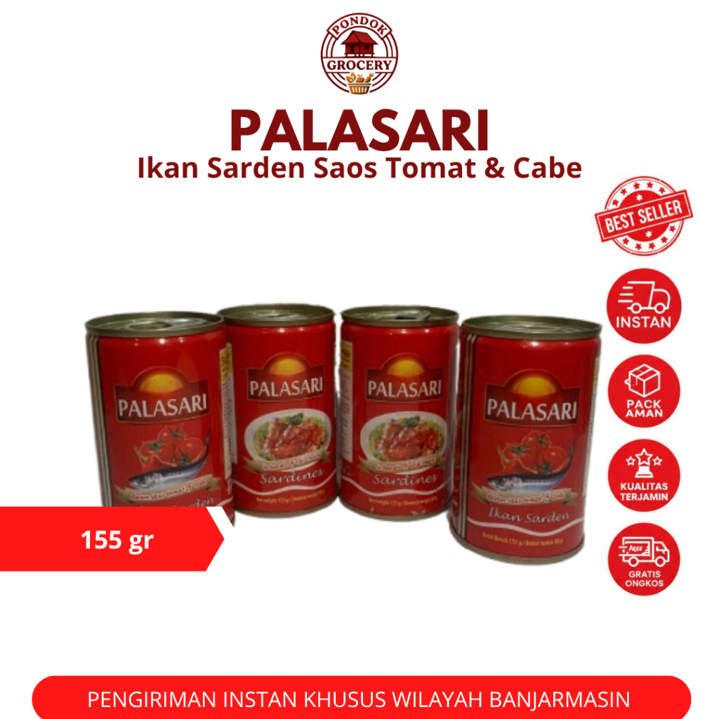 Pondok Grocery - Palasari Ikan Sarden Saos Tomat & Cabe 155 gr