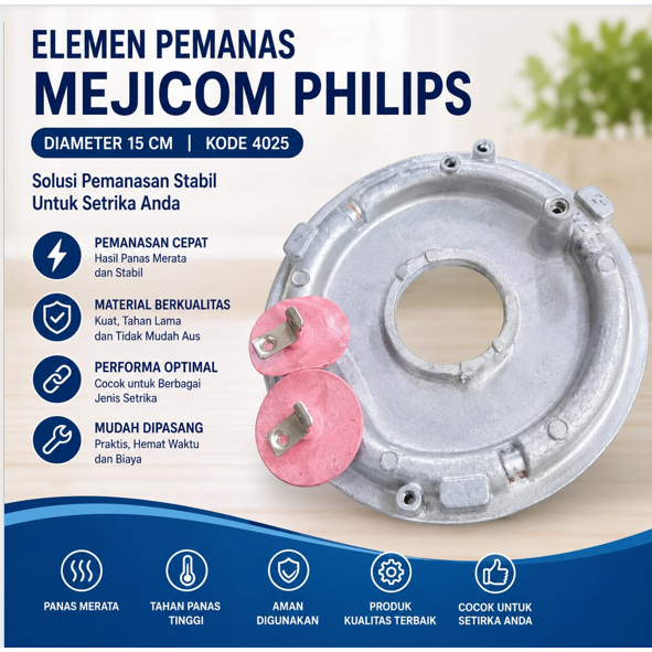 ELEMEN PEMANAS MEJICOM PHILIPS DIAMETER  15 CM KODE 4025