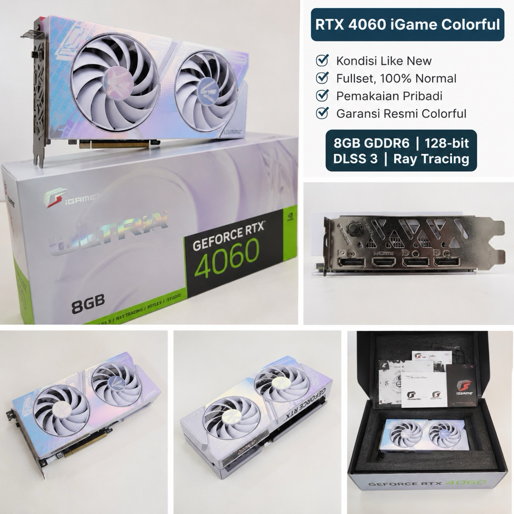 VGA Colorful iGame GeForce RTX 4060 Ultra (BEKAS)
