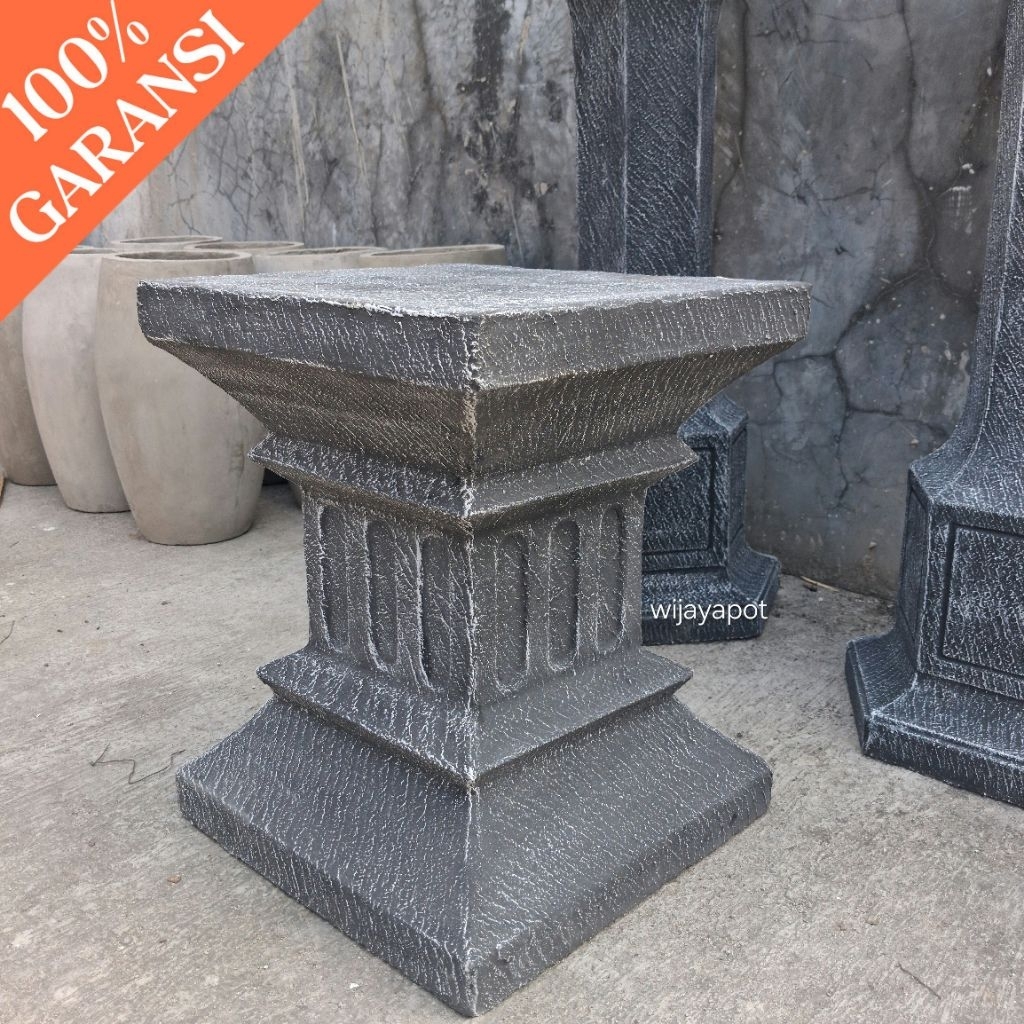Tatakan Pot Bunga, Pilar Bonsai, Standing Pot Kotak T40cm