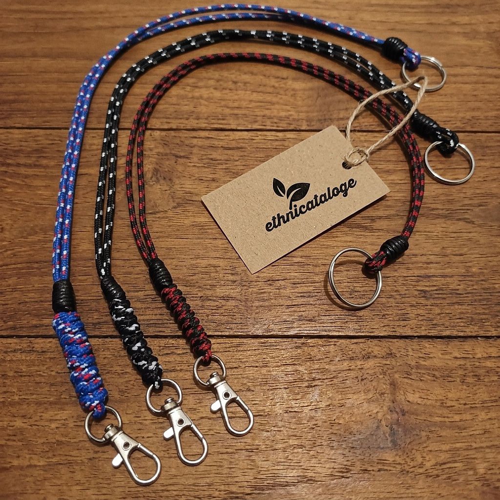 tali dompet prusik / tali dompet pria pengait stainless / prusic wallet strap