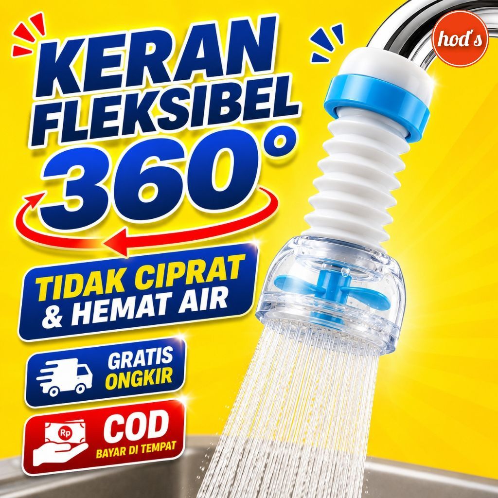 Sambungan Keran Air Fleksibel / Penyambung Filter Air Anti Splash Shower