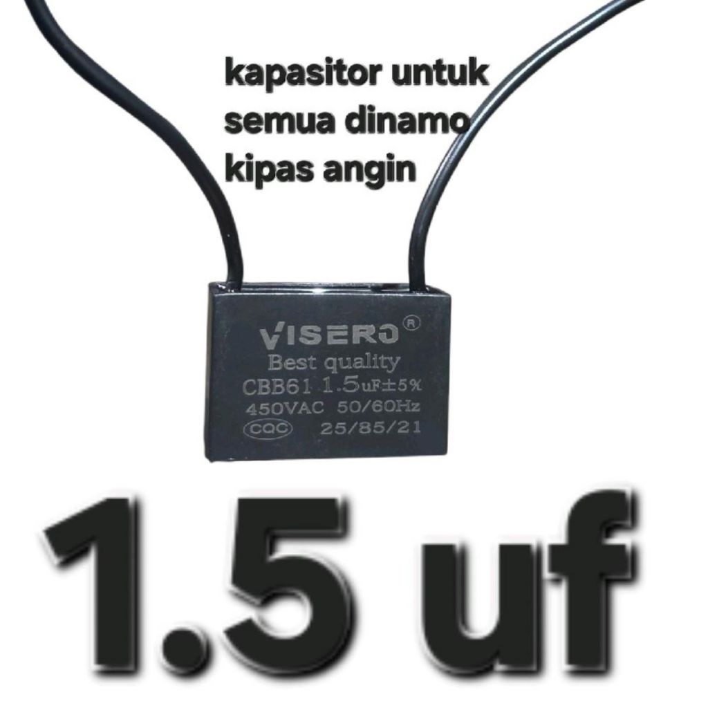 1.5uf 1,5uf 1.5 uf 400v 450v 400 v volt kapasitor kipas angin hexos