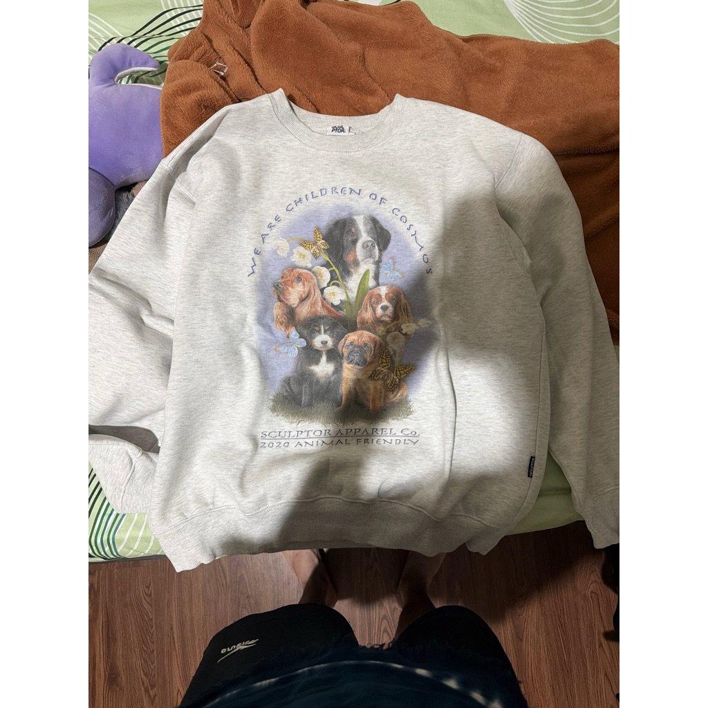 Preloved Sculptor Sweater Anjing Lucu Imut Putih Premium
