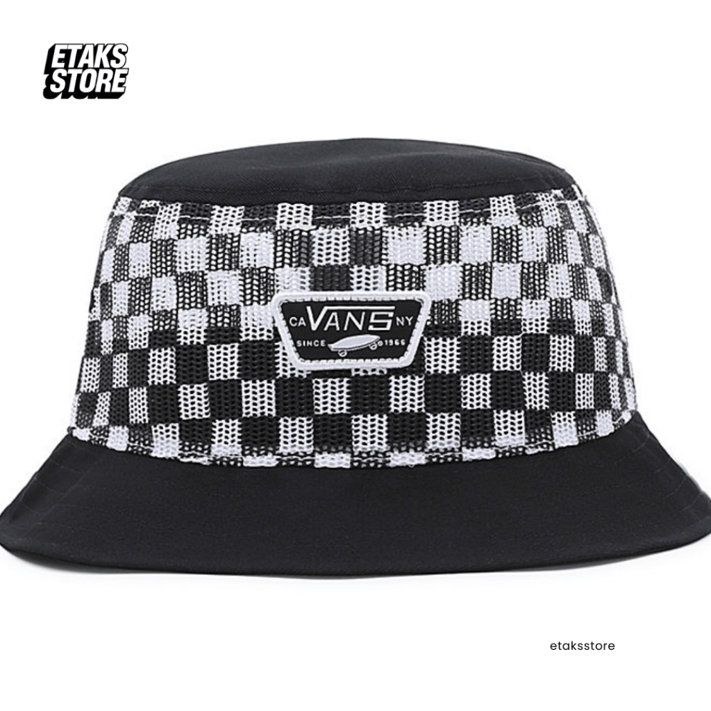 Topi Vans Mesh Bucket Hat Black White | Snapback Hat Cap Trucker | Navya GMG | Original Resmi