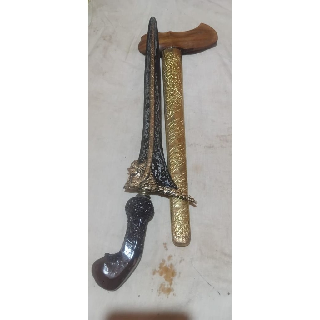 keris nogo Rojo .sepuh emas 23k...wingit.