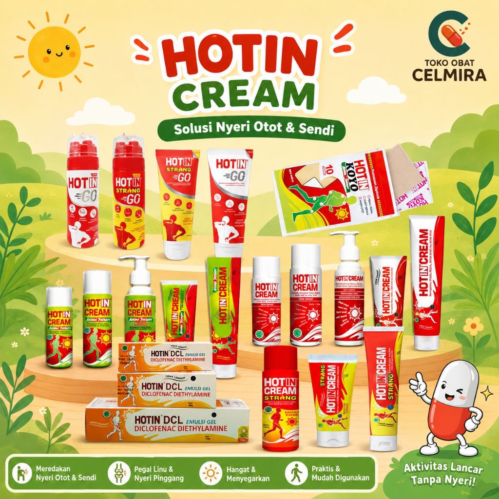HOTIN CREAM & GEL ALL VARIAN | HOTIN CREAM STRONG | HOTIN DCL EMULSI GEL | HOTIN COOL GEL | HOTIN CR