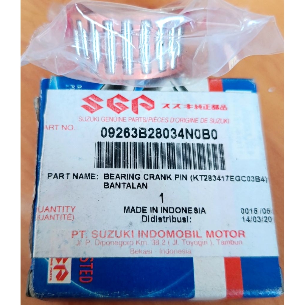 BEARING LAHER BAMBU STANG SEHER BIG END SUZUKI SHOGUN 125 SKYDRIVE SPIN ORIGINAL ASLI SGP (09263B280