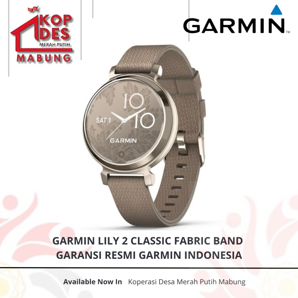 Garmin Lily 2 Classic Fabric Band Smartwatch - Garansi Resmi Garmin Indonesia