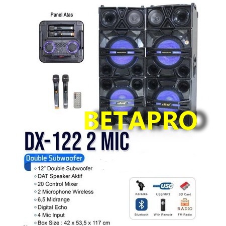 SPEAKER DAT DX122 MIC / SPEAKER AKTIF DAT DX 122 MIC
