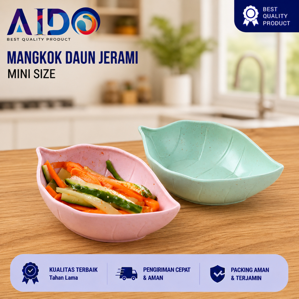 Mangkuk Jerami Bentuk Daun Mangkok Wadah Sayur Sambal Kecap Saos / Mangkuk Jerami Bentuk Daun Mini