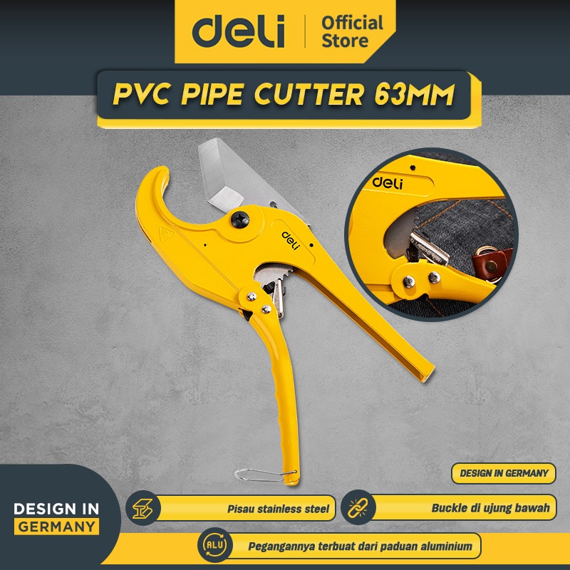 Deli Pipe Cutter / Gunting Tang Pipa PVC 63mm Aluminium EDL2509