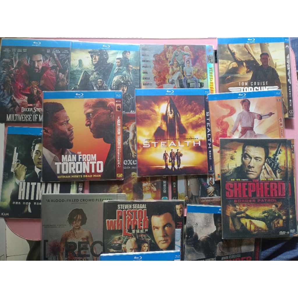 Set 14 DVD Blue Ray Original kondisi MULUS, Film Marvel Doctor Strange Multiverse, Warriors of Futur
