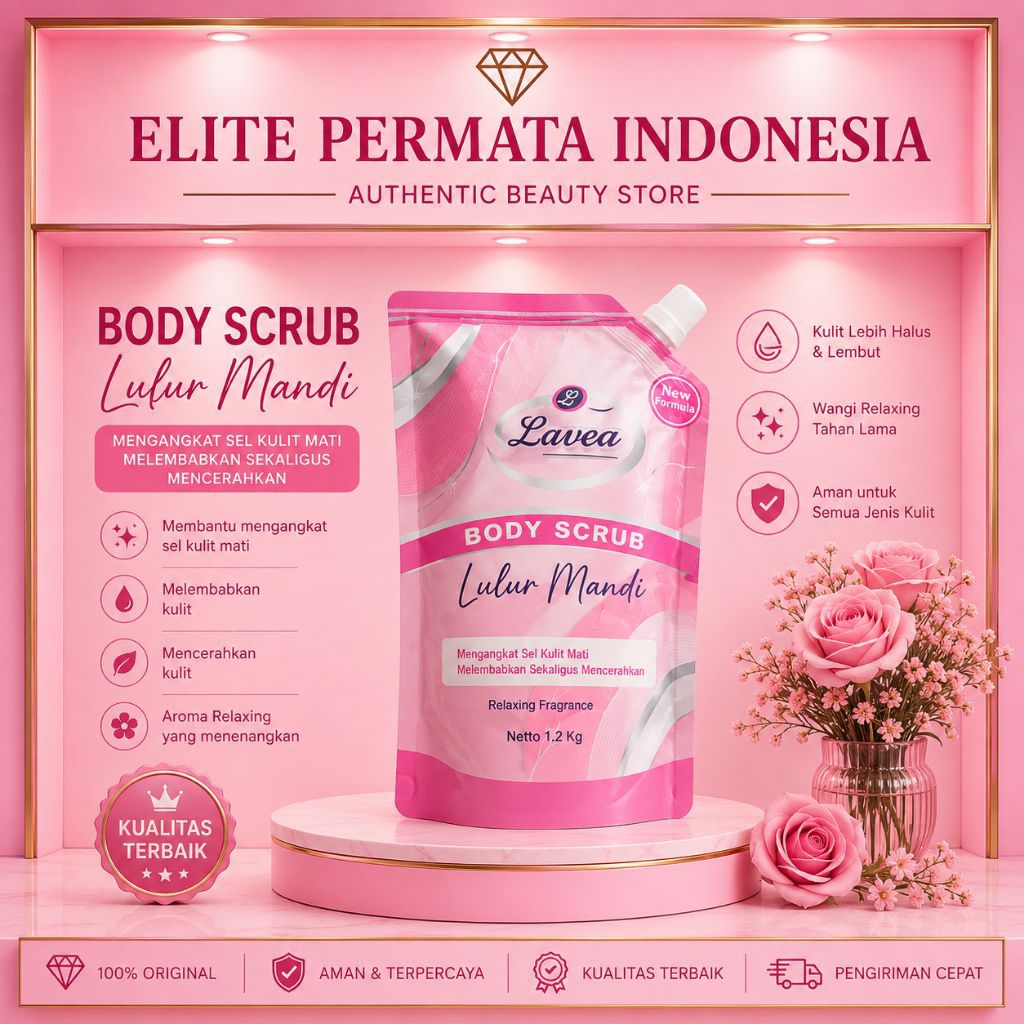 LULUR LAVEA/SCRUB LAVEA/LULUR SPA/LULUR PEMUTIH BADAN/LULUR SALON/LULUR UNTUK SPA/LULUR LAVEA 1,2KG