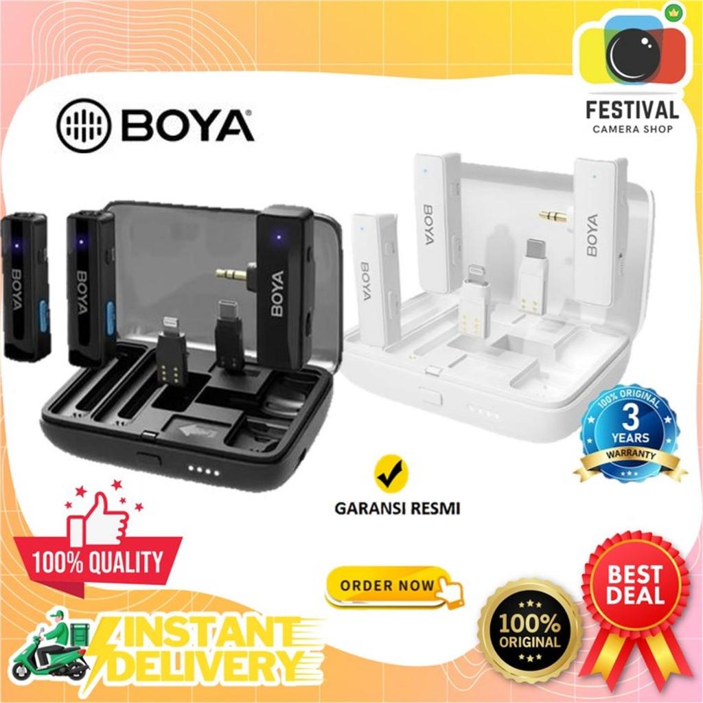 Boya BoyaLink All in One Wireless Mic Boya Link Microphone Garansi Resmi - Black