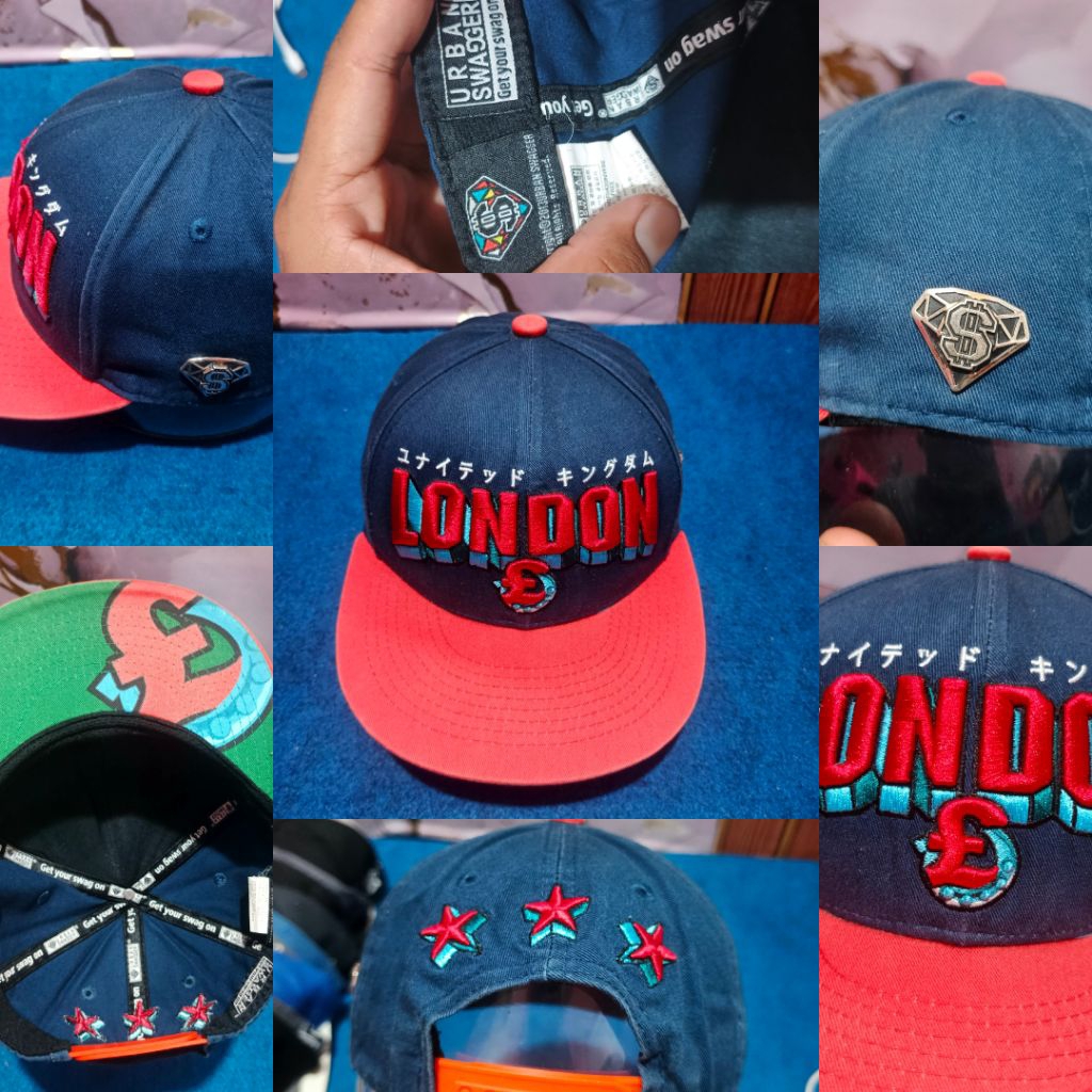Topi second_Snapback Big Logo LONDON tag URBAN SWEGGER