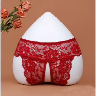 Wkwx- Celana Dalam Wanita Jumbo Open Crotch G String transparan Renda C0250