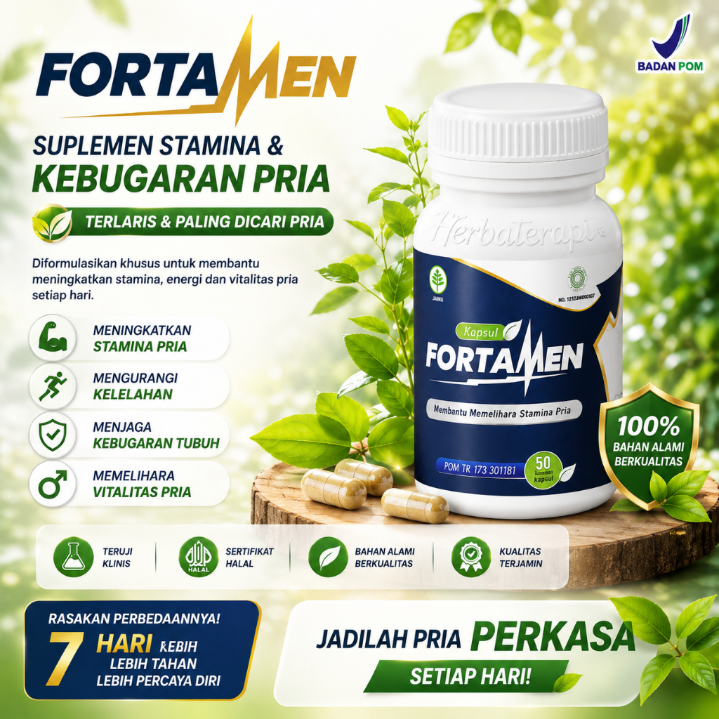 Fortamen Obat Herbal Kebugaran Pria siap lembur sepanjang hari