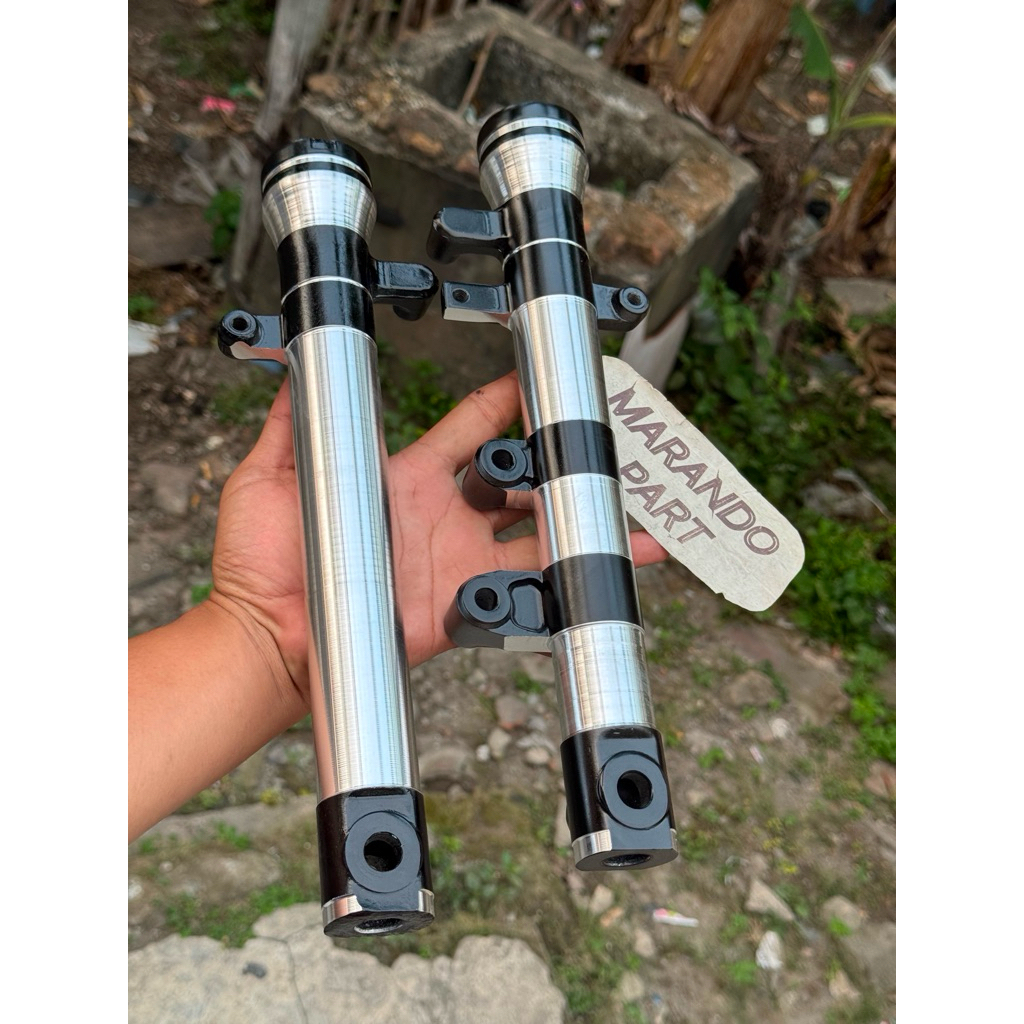 BOTTOM BOTEM SHOCK DEPAN SATRIA FU ORIGINAL COPOTAN BUBUT GILAP CNC KINCLONG