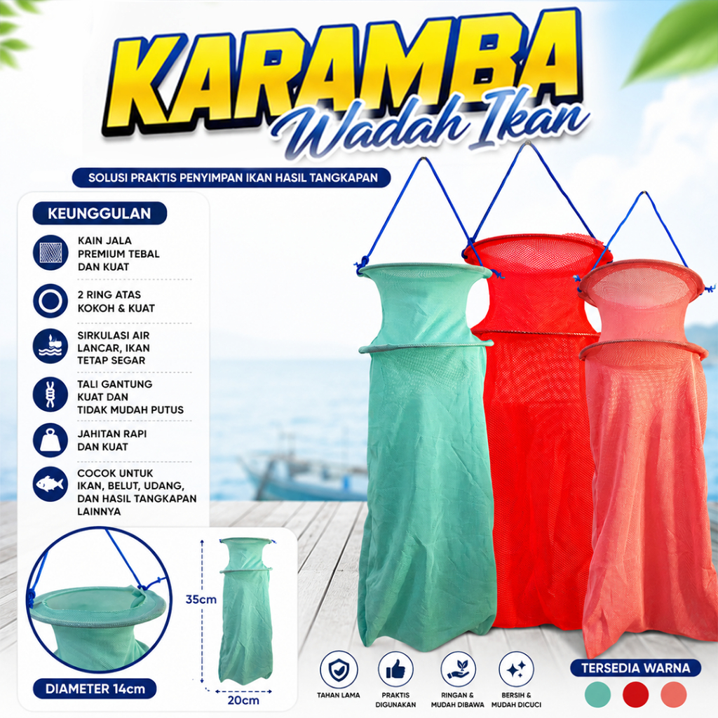 WADAH IKAN / KARAMBA / TEMPAT IKAN MANCING