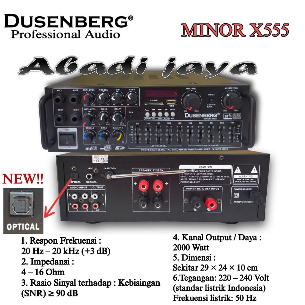 Power Amplifier audio DUSENBERG MINOR X555 Amplifier Bluetooth optical