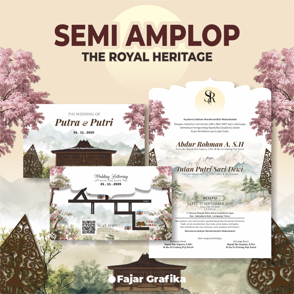 UNDANGAN MEWAH, POLA KUBAH - THE ROYAL HERITAGE