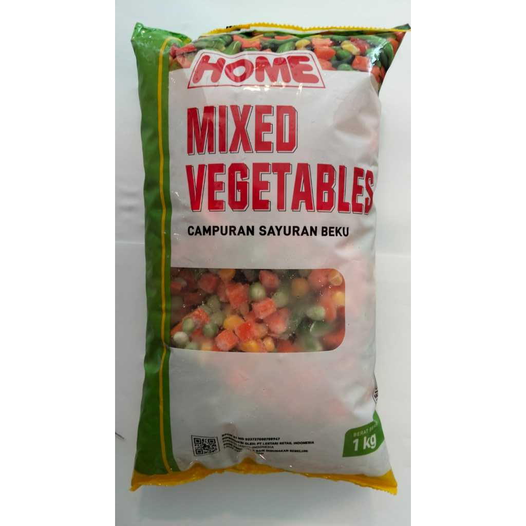 HOME MIX VEGETABLES 1KG & CORN KERNEL 1KG & FROZEN PEAS 1KG[SIDOARJO]