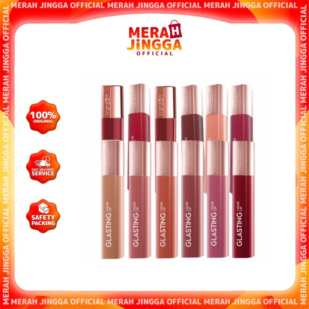WARDAH Liquid Lip Glasting Indonesia | 3.5g | Merah Jingga Official