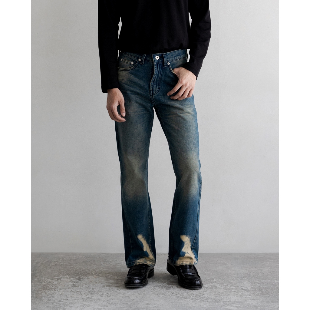 Valorum - Flare Fit Pants Relic Stone blue