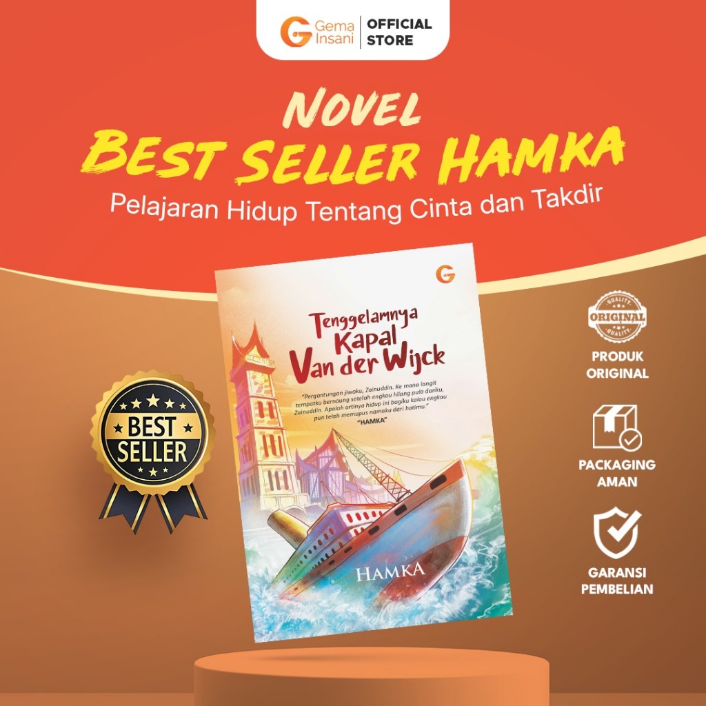 Buku Novel Romantis Islami Buya Hamka Tenggelamnya Kapal Van Der Wijck Gema Insani