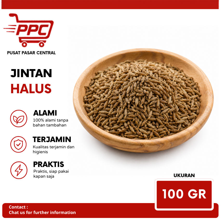 Jintan Halus & Kasar 100Gr / Jintan Putih / Jintan kasar / Jinten Putih / Jeera / Cumin Seeds