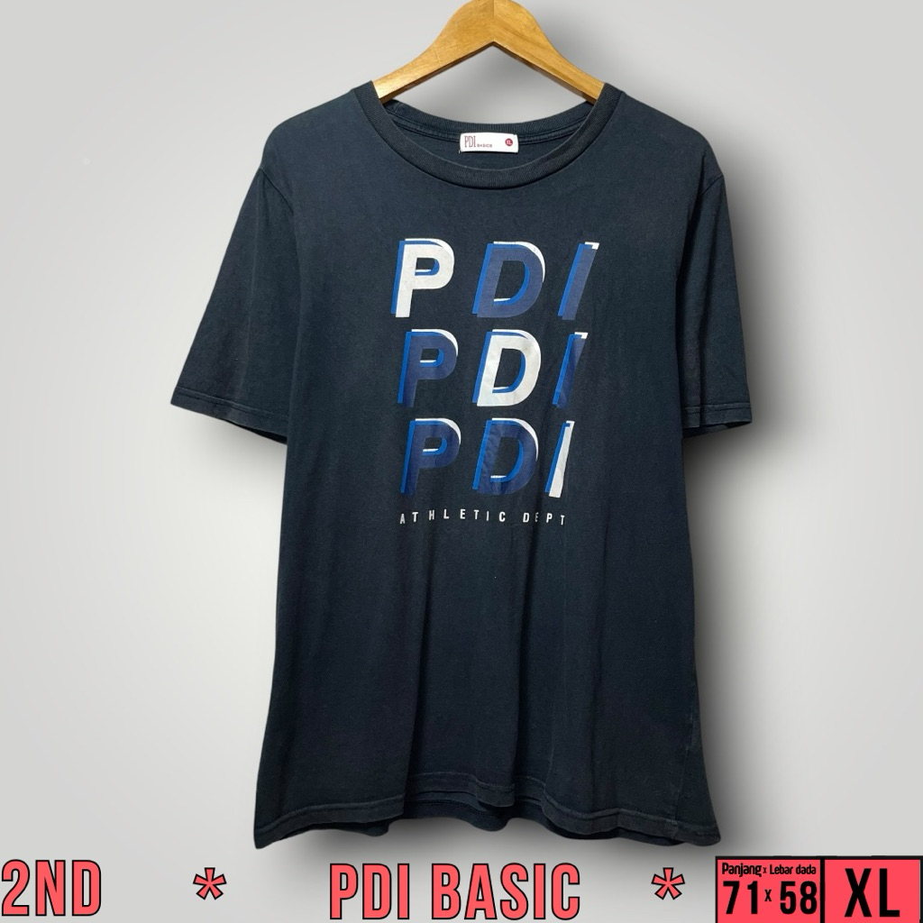Kaos Pria PDI Basic Navy Size XL (71x58)cm