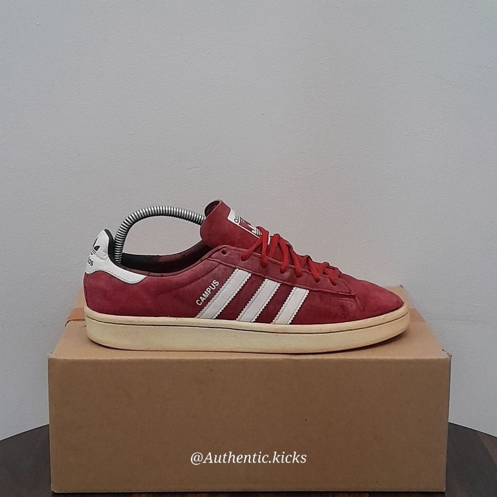 Sepatu Second Casual Adidas Campus Collegiate Burgundy Size 40 insole 25 cm Original Guarantee 100%
