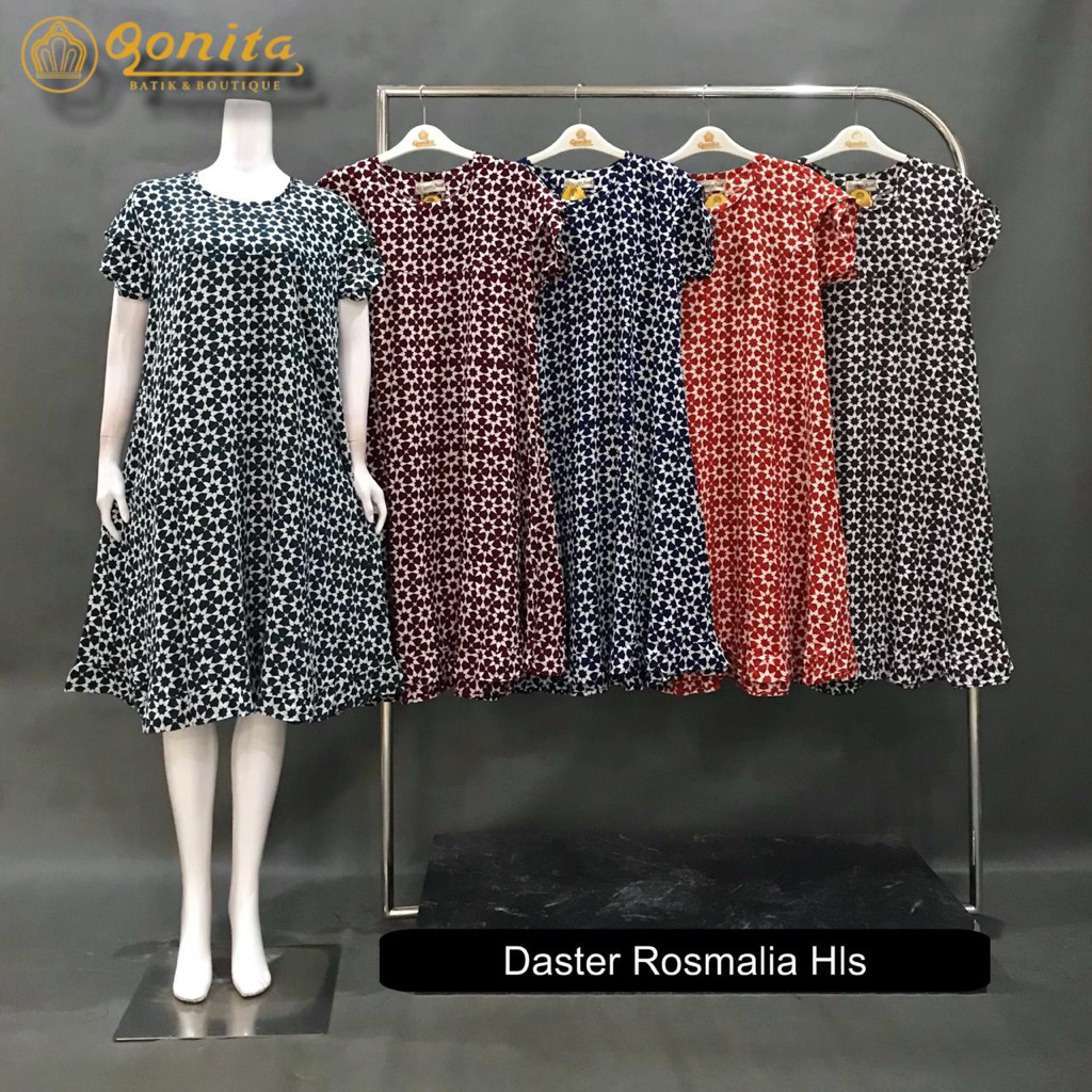 DASTER ROSMALIA HLS BY BATIK QONITA PEKALONGAN - LENGAN KELOPAK TULIP