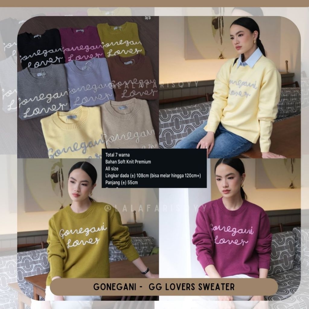 GG LOVERS SWEATER  GONEGANI LOVERS SWEATER BY GONEGANI