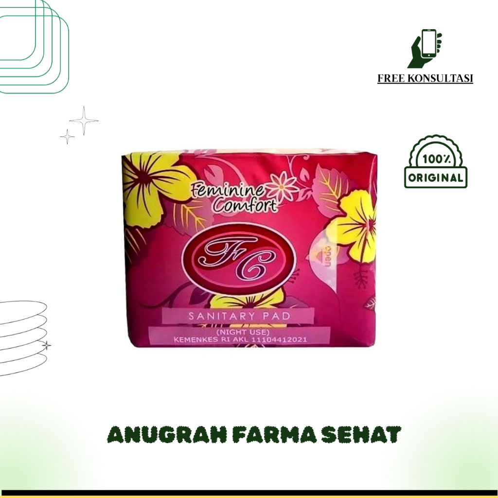 AVAIL PINK (NIGHT USE) FC BIO SANITARY PAD PEMBALUT WANITA HERBAL (SEMARANG)