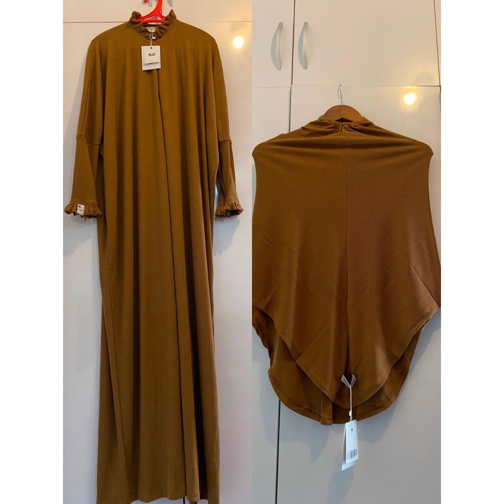 NEW - KHALEWALE - SET ABAYA/GAMIS - JILBAB - KNIT PREMIUM